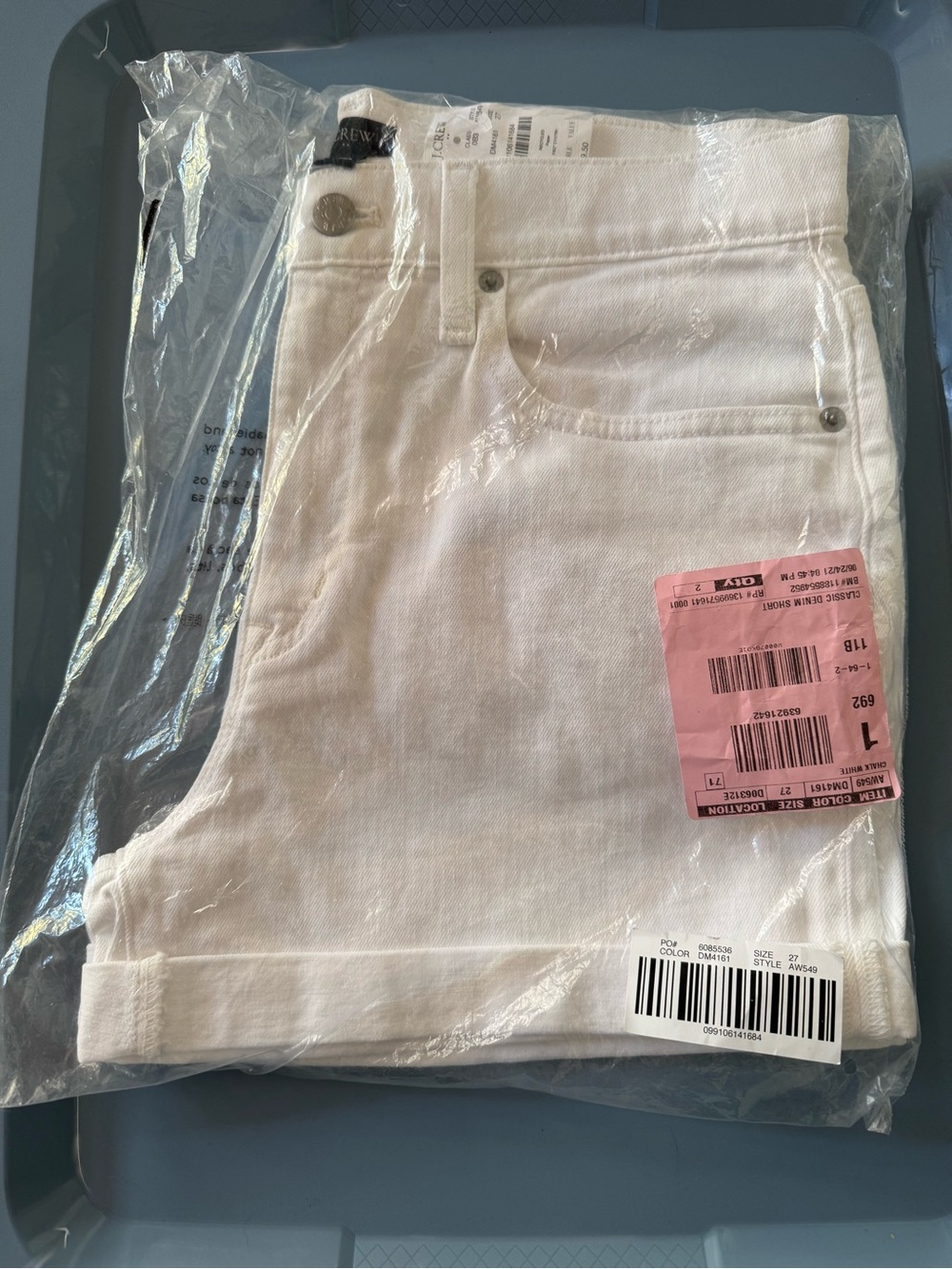 NWT J. Crew Classic Denim White Jean Shorts